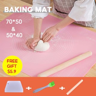Multicolor Silicone Baking Mat 70/50/40cm Sheet Pizza Dough Mat