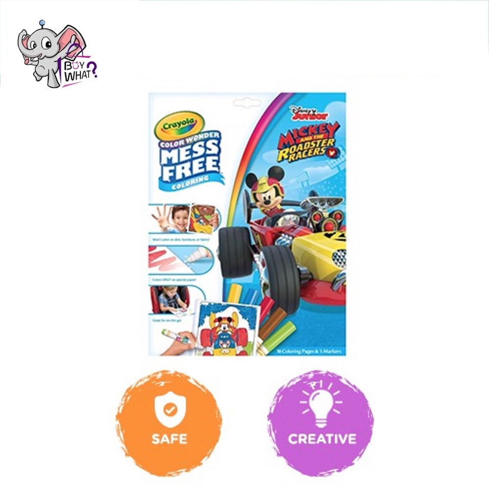 Crayola Mess Free Mickey Mouse Roadster Racers Color Wonder Pad 18