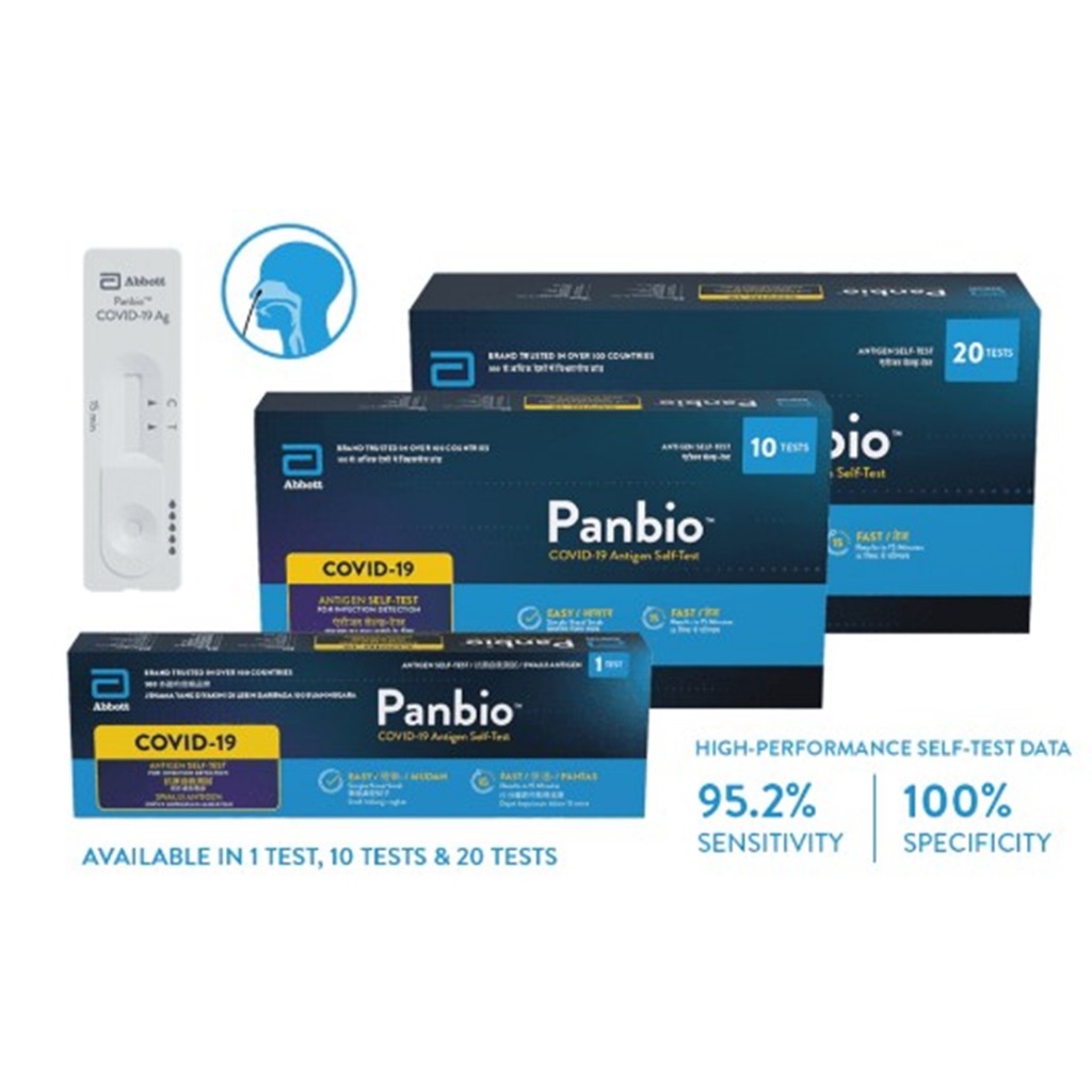 10 kits Abbott Panbio COVID19 Antigen Self Test ART Kit (Expiry