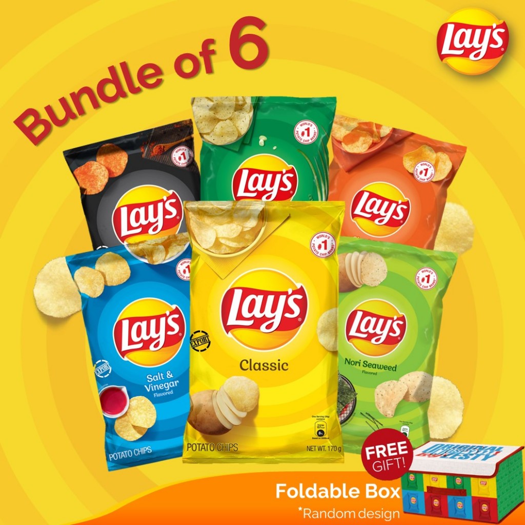 (Bundle of 6) Lay's Potato Chips 170g Shopee Singapore