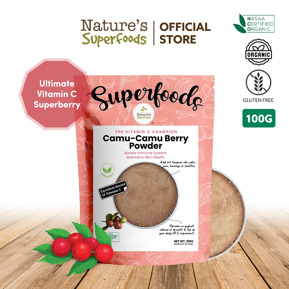 Nature's Superfoods Organic Premium Camu Camu Berry Powder 100g l ...