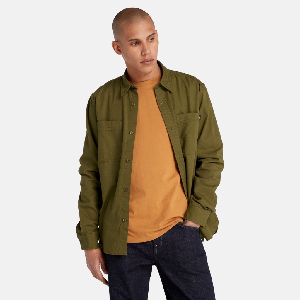 Timberland Verde Cotton Men Shirt main image 1