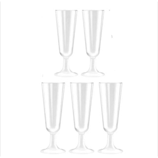 10 Pcs Wine Glasses 160ML Reusable Glitter Champagne Flutes