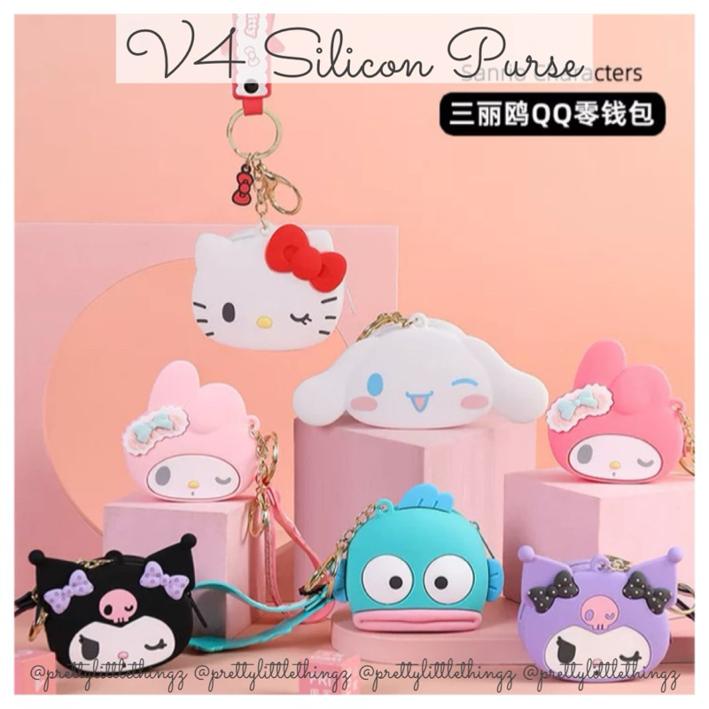 * SG READY STOCK * V4 Silicon Purse (Hangyodon, Melody, Hello Kitty ...