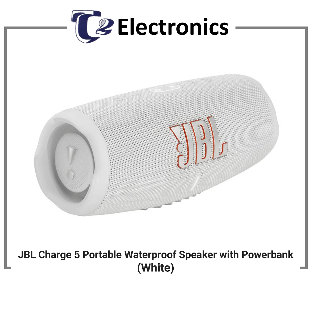 【新品未開封】JBL CHARGE5 カラーホワイト JBL Charge 5 Portable Waterproof Speaker with Powerbank - T2