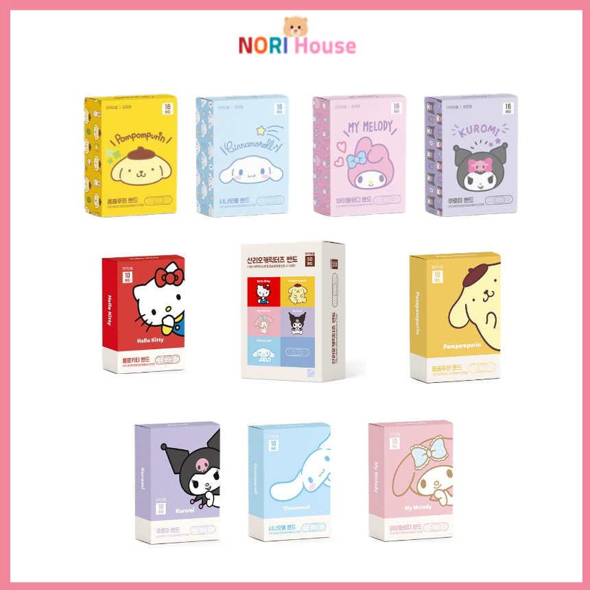 Sanrio Character Hello Kitty Cinnamoroll Pompompurin Kuromi Band Aid ...