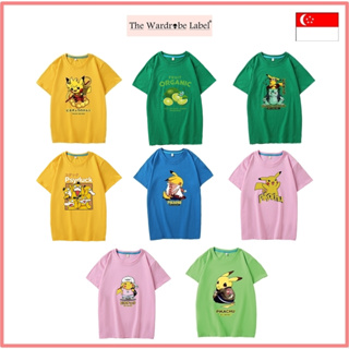 Pokemon Eevee Kids T-shirts Cute Anime Printed Summer Casual Girl