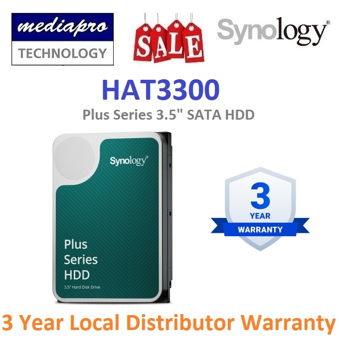 Synology HAT3300 Plus Series 4TB/6TB/8TB/12TB/16TB/20TB 3.5