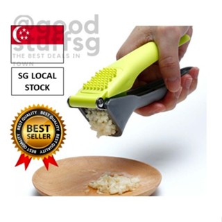 Garlic Press with Soft Easy-Squeeze Ergonomic Handle Professional Zinc  Alloy Grade Garlic Crusher Garlic Tools Kitchen, Easy Squeeze Ginger  Mincer, Easy To Clean 