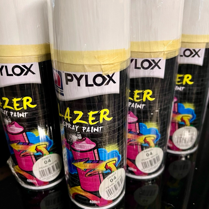 Nippon Paint 04 Pearl White Pylox Lazer Spray Paint 400cc 喷漆