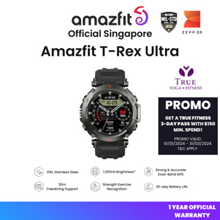 Amazfit T-Rex Ultra, Ultra Rugged Design, 316L Stainless Steel