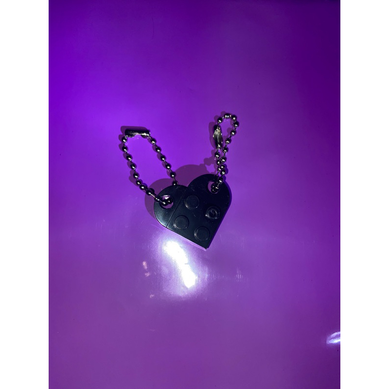 Heart Keychain Lego Heart Necklace Purple SG Local] A Set Of Heart