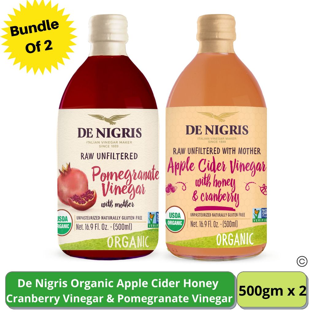 De Nigris Organic Apple Cider Vinegar Honey Cranberry & Pomegranate