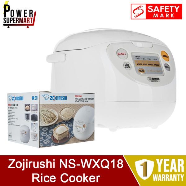Zojirushi NSWXQ18 Rice Cooker. 1.8L Capacity. Multi Menu Setting. Four