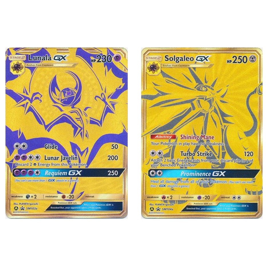 English Pokmon Card Lunala GX - SM103a /Solgaleo GX - SM104a - Promo  Pokemon Sun & Moon Promos SE | Shopee Singapore