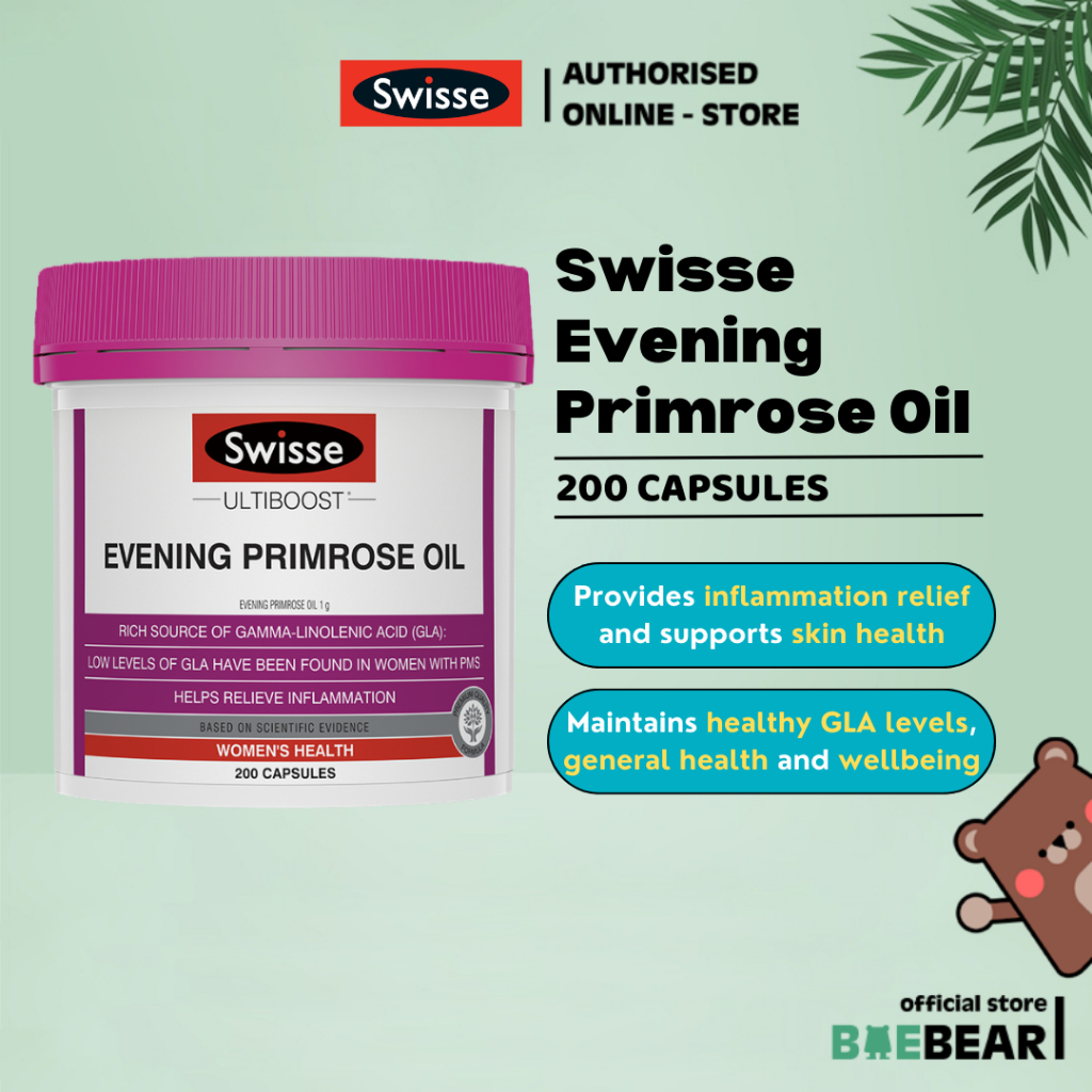 (Brand Authorised) Swisse Ultiboost Evening Primrose Oil 200 Capsules [BaeBear.sg] Shopee