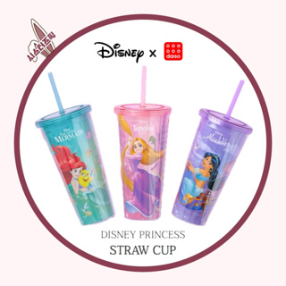 DAISO KOREA X DISNEY PRINCESS tumbler, Straw Water Bottle 650ml