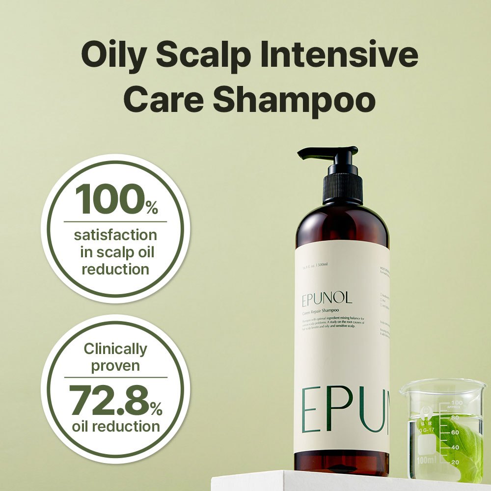 [Epunol] Green Repair Shampoo 500ml / Oily, sensitive scalp / Basil ...