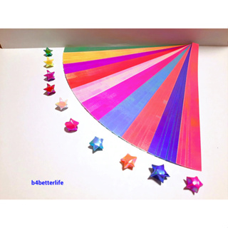 Colorful Origami Lucky Star Paper Strips Folding Paper Ribbons Craft Best  Wish 50 Strips (Size: Pack of 1)