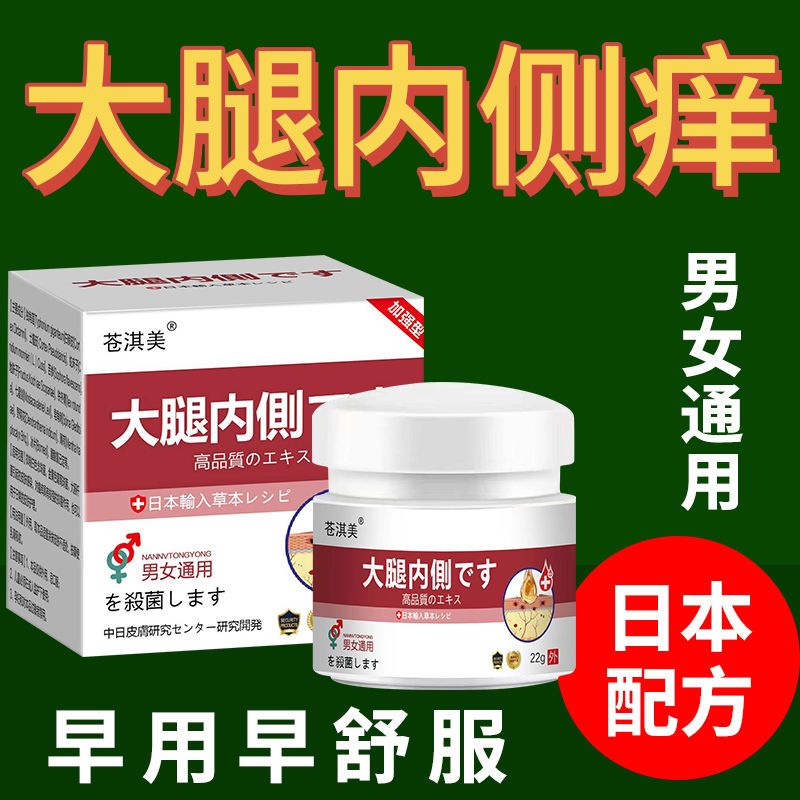 Pruritus on the inner thighs, fungal infection, wet itching, rash, and