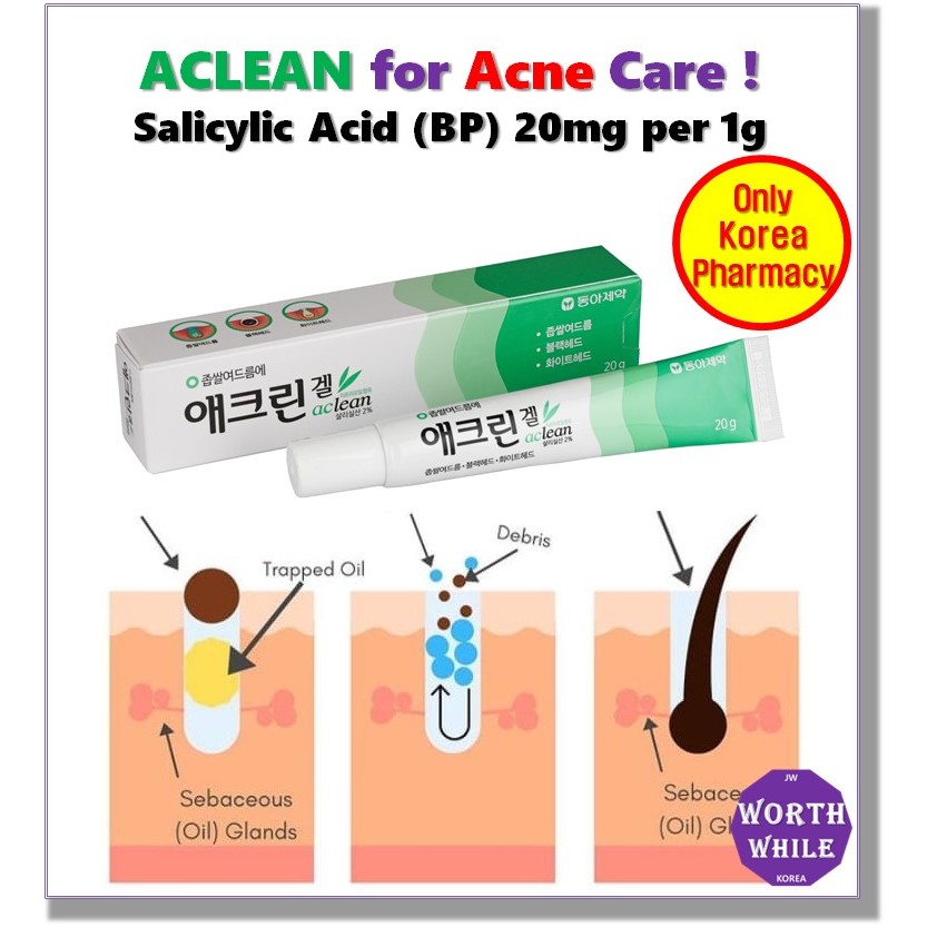 Aclean Cream 20g, Ointment From Korea /Removal of Millet acne