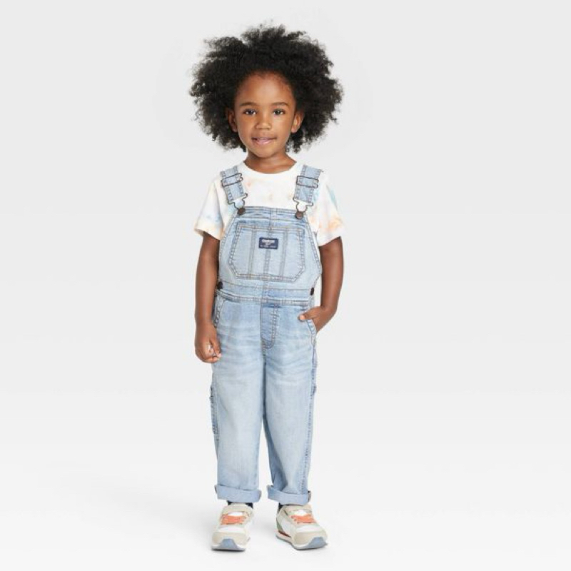 OshKosh B'gosh Toddler Boys' Solid Denim Overalls - Dark Denim | Shopee ...