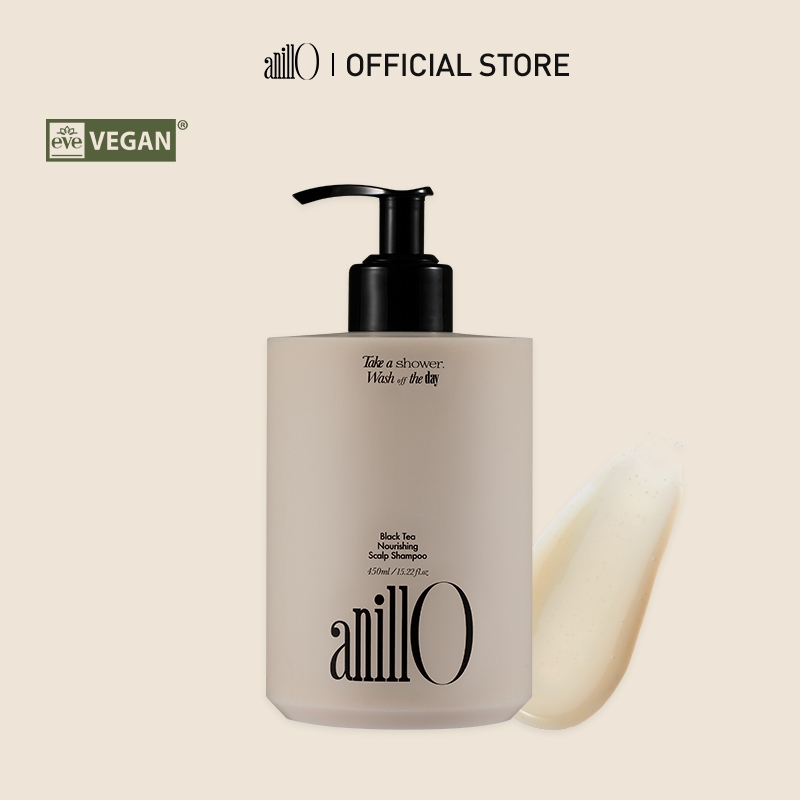 ANILLO Black tea Nourishing Scalp Shampoo (450ml) Shopee Singapore