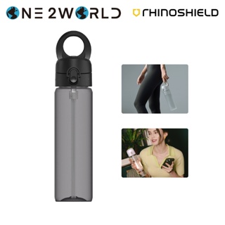 RhinoShield AquaStand Bottle with MagSafe Compatible Phone Grip - Black -  Stainless Steel - with Straw