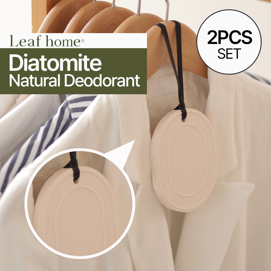 Leafhome Natural Ceramic for Hanger 2P, Non Scents Odor Eliminator