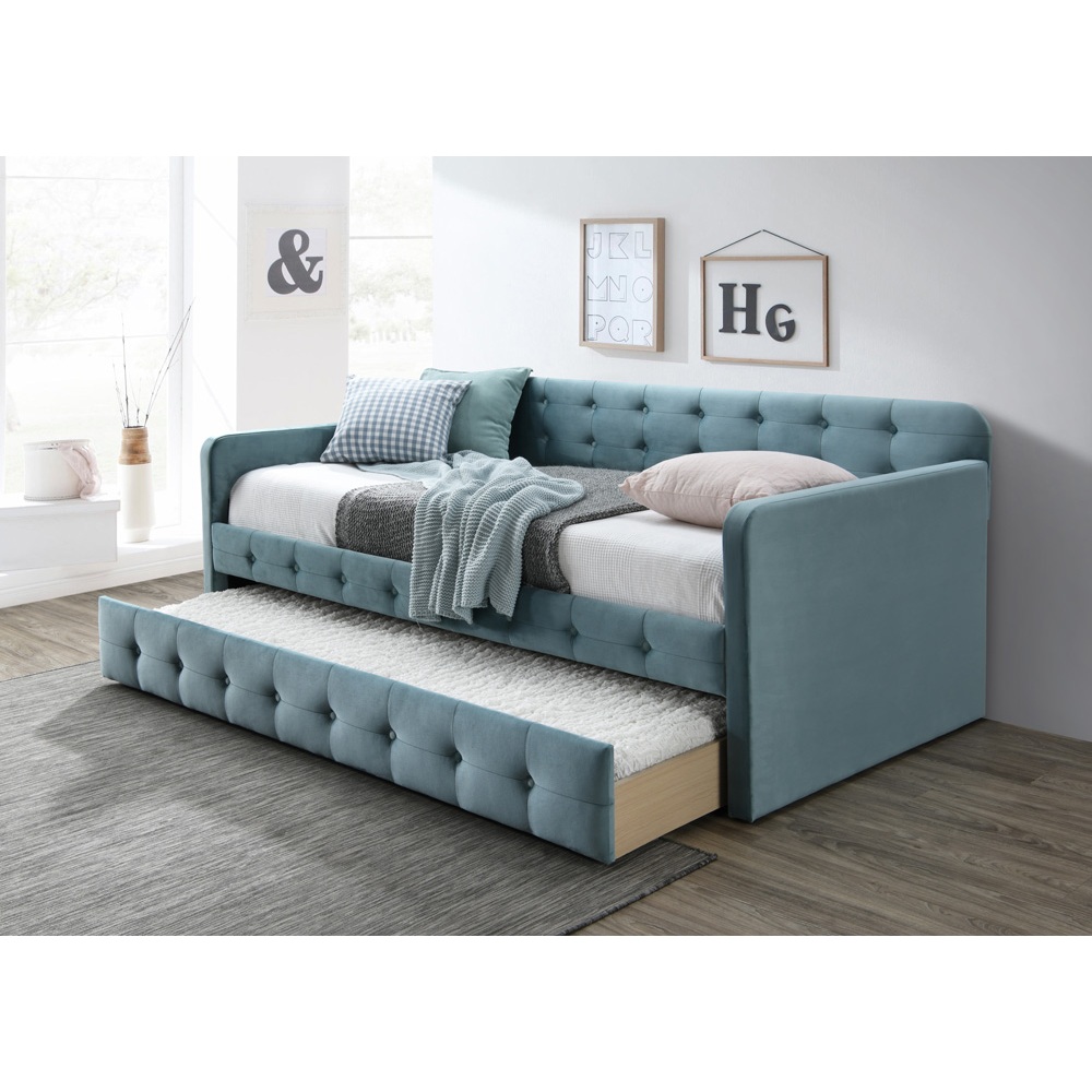 Luxe Quinn Trundle Bed Frame Single & Super Single Trundle Bed