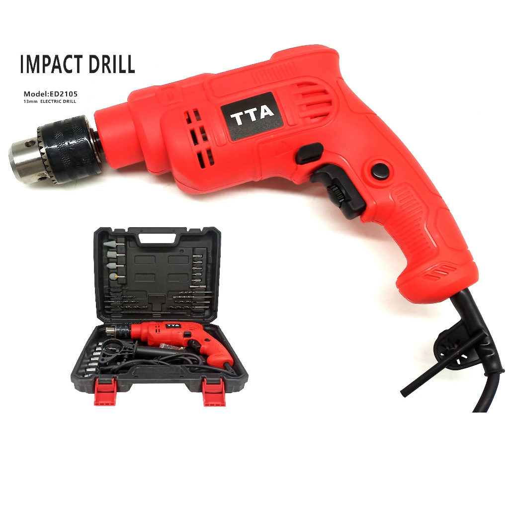 ELECTRIC IMPACT DRILL Set + Bits 850W 13mm Hand Industrial/Home Super
