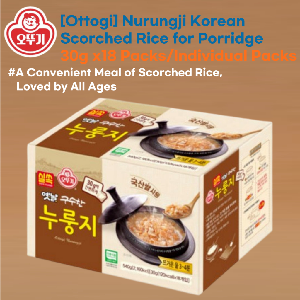 [Ottogi] Nurungji Korean Scorched Rice for Porridge 30g x18 Packs ...