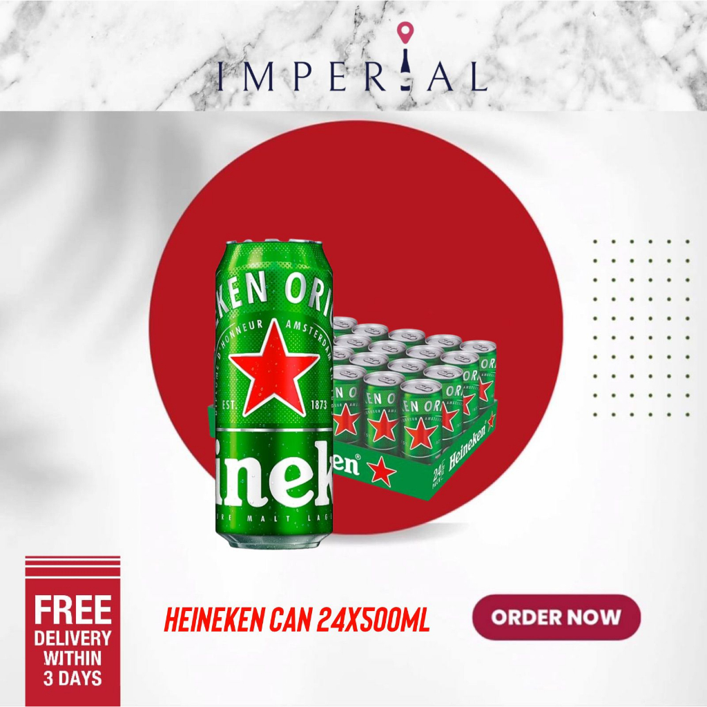 Heineken Can - 24X500ML (BBD: 04/2024) | Shopee Singapore