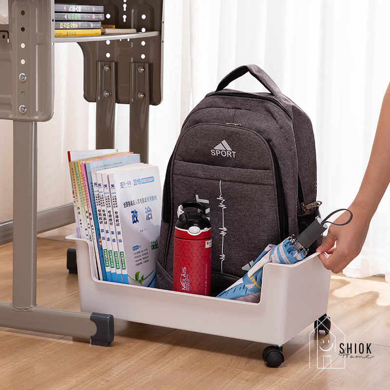 🇸🇬 Ready Stock Book Schoolbag Storage Box Rack Wheels Trolley Office ...