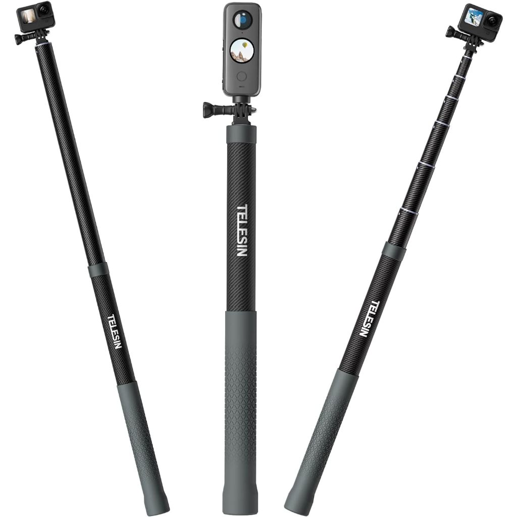 TELESIN G3 300cm 3m Invisible Selfie Stick Pole Carbon Fiber
