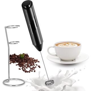 1pc, Electric Milk Frother, Handheld With Stainless Steel Stand,  USB-charging Foam Maker, Mini Blender And Electric Mixer Coffee Frother For  Frappe, L