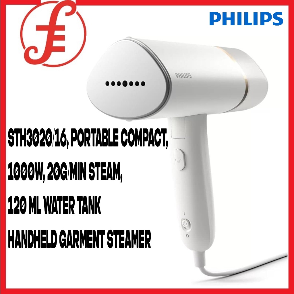 PHILIPS 3000 Series STH3020/16, Portable Compact, 1000W, 20g/min steam