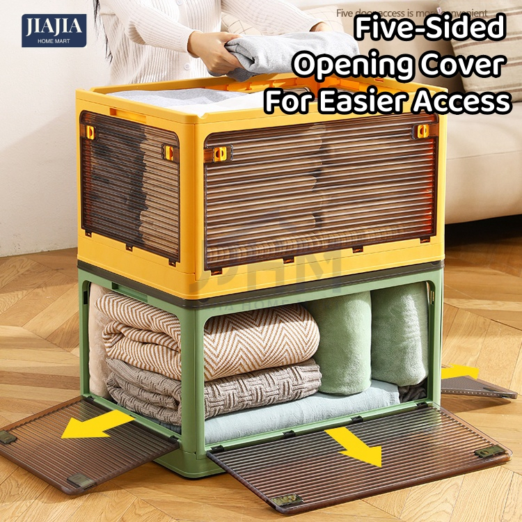 🇸🇬MARKET LARGEST 67L/116L 5 Door Foldable Storage Box with Lid Large