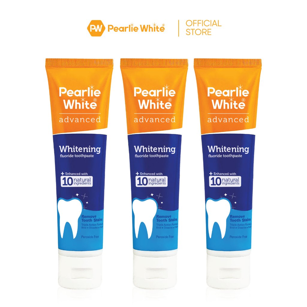 [Bundle of 3] Pearlie White Advanced Whitening Enhanced Fluoride