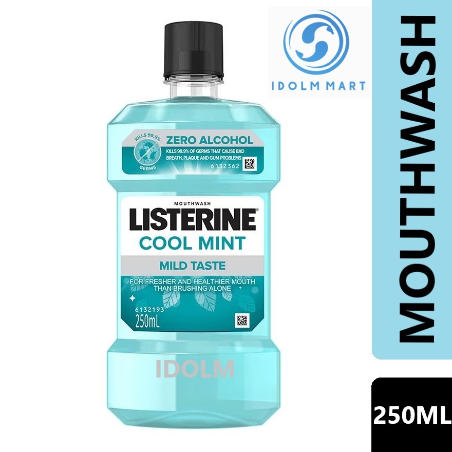 Listerine Mouthwash Cool mint Zero Alcohol 250ml Shopee Singapore