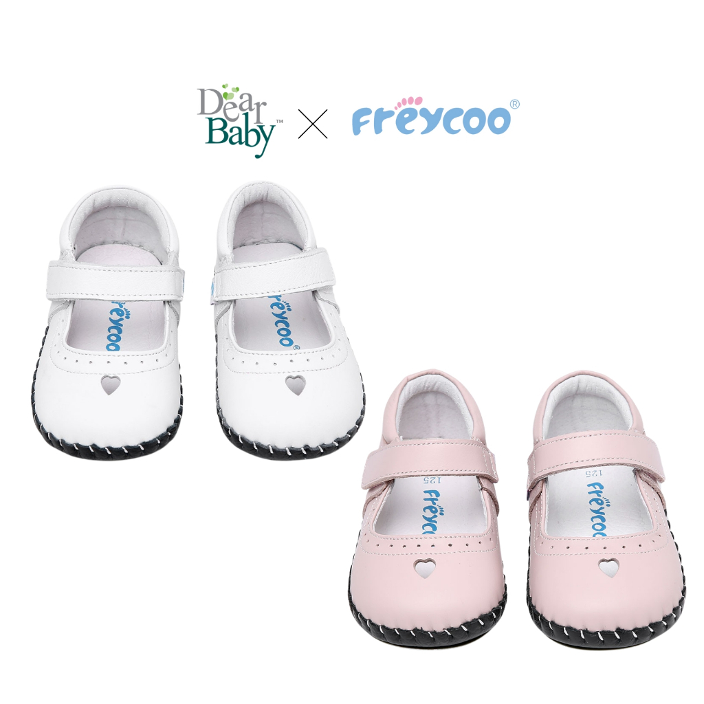 Genuine Leather Freycoo Janie Infant Shoes Premium Soft Sole Ultimate Comfort Size S M L White Pink Shopee Singapore