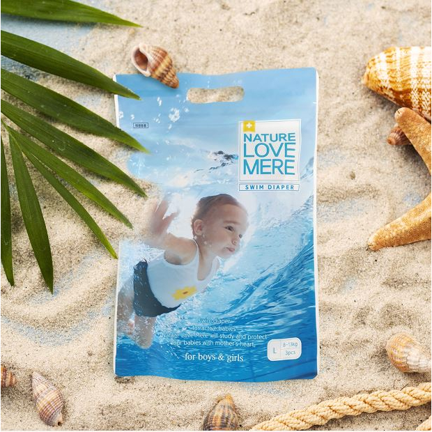 thumbnail image 2 of Magics Disposable Swim Nappies For Babies - Size L (31+ Lbs), Pack Of 10, Leak-Proof For Pool & Beach 2 of 12