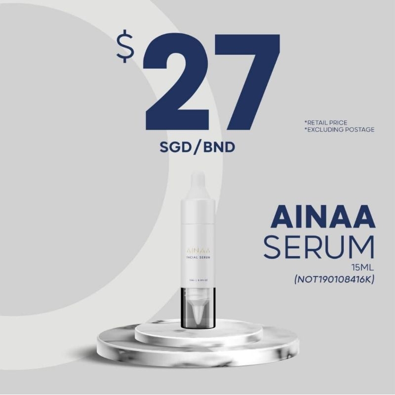 INSTOCK* *SG SELLER* Ainaa Serum, For All Skin Types, 15 ml