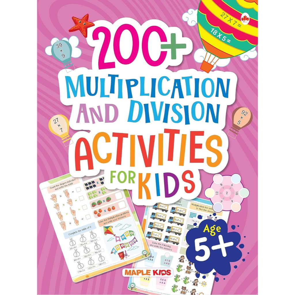 Activity Book/Maths/ 200+ Multiplication and Division for Kids Age 5 ...