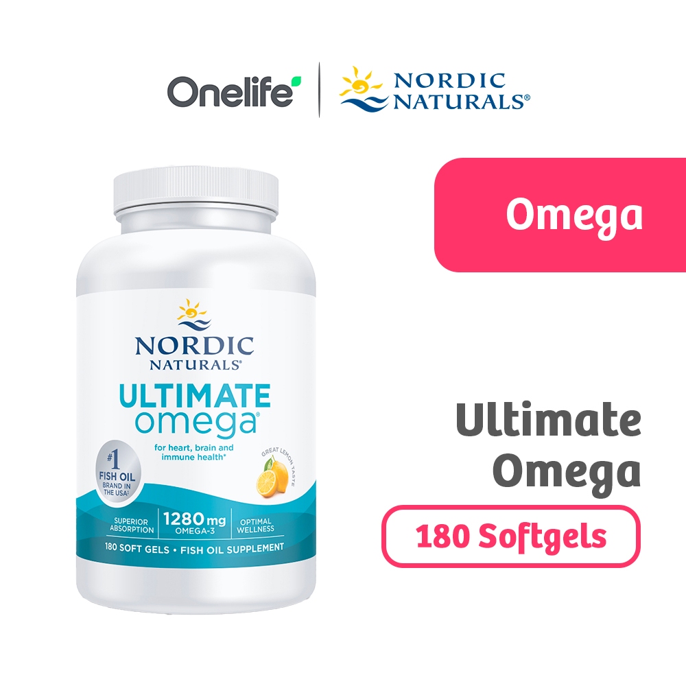 Nordic Naturals Ultimate Omega 1280mg Omega 3 (EPA and DHA) 180