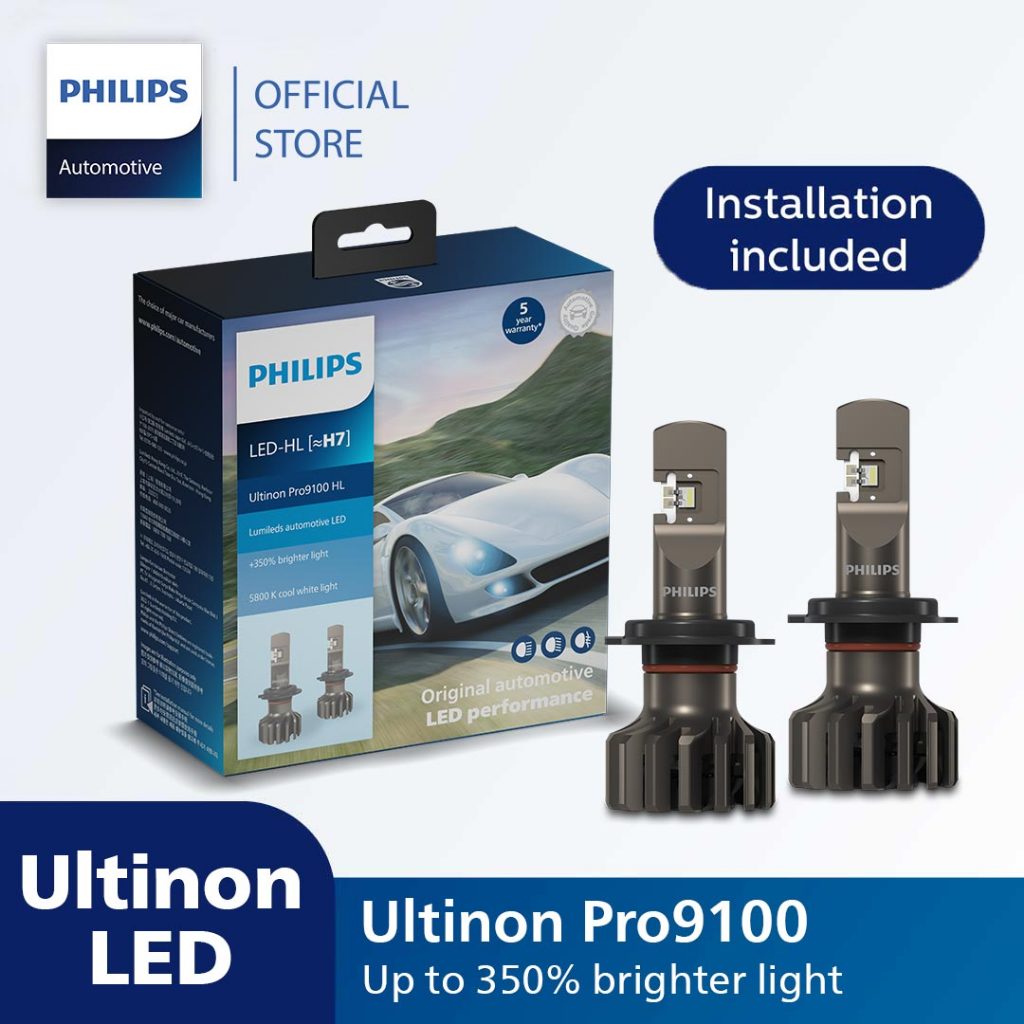 Philips Ultinon Pro9100 LED Headlights Up to 350 brighter light
