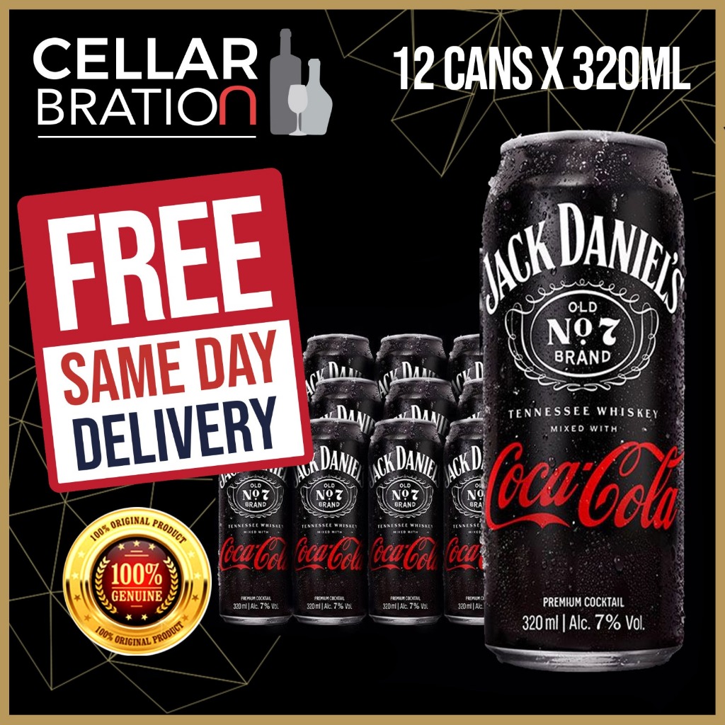 Jack & Coke Can (12 Cans x 320ml) Shopee Singapore
