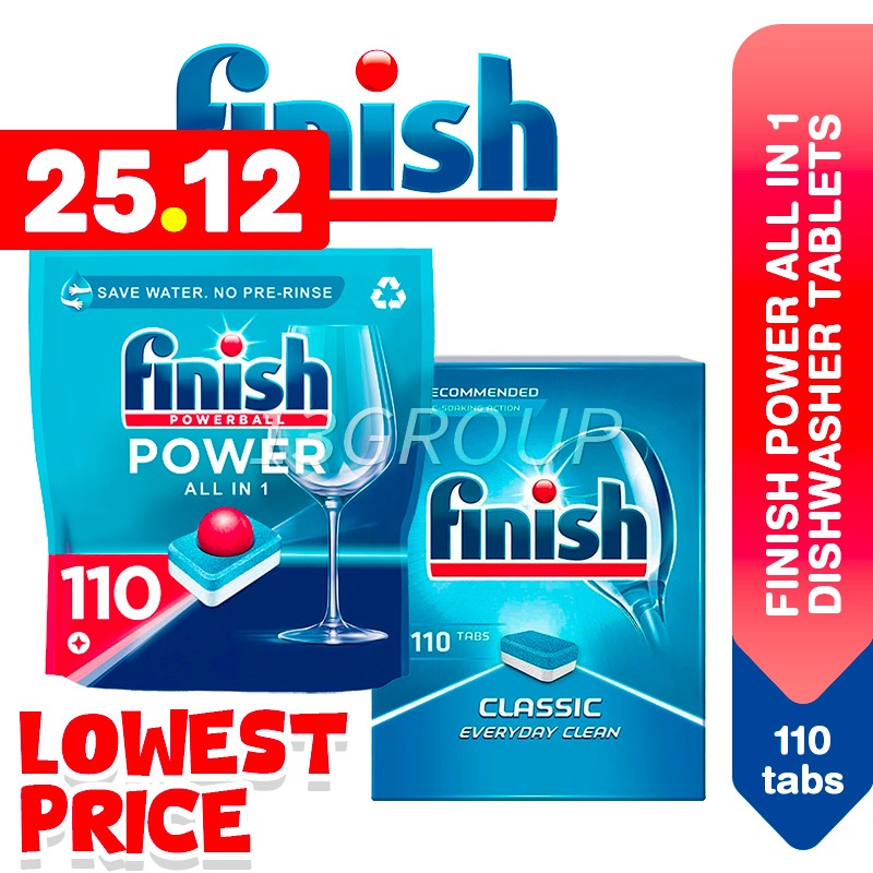 Finish Dishwasher Tablets PowerBall All In One Classic Dishwashing
