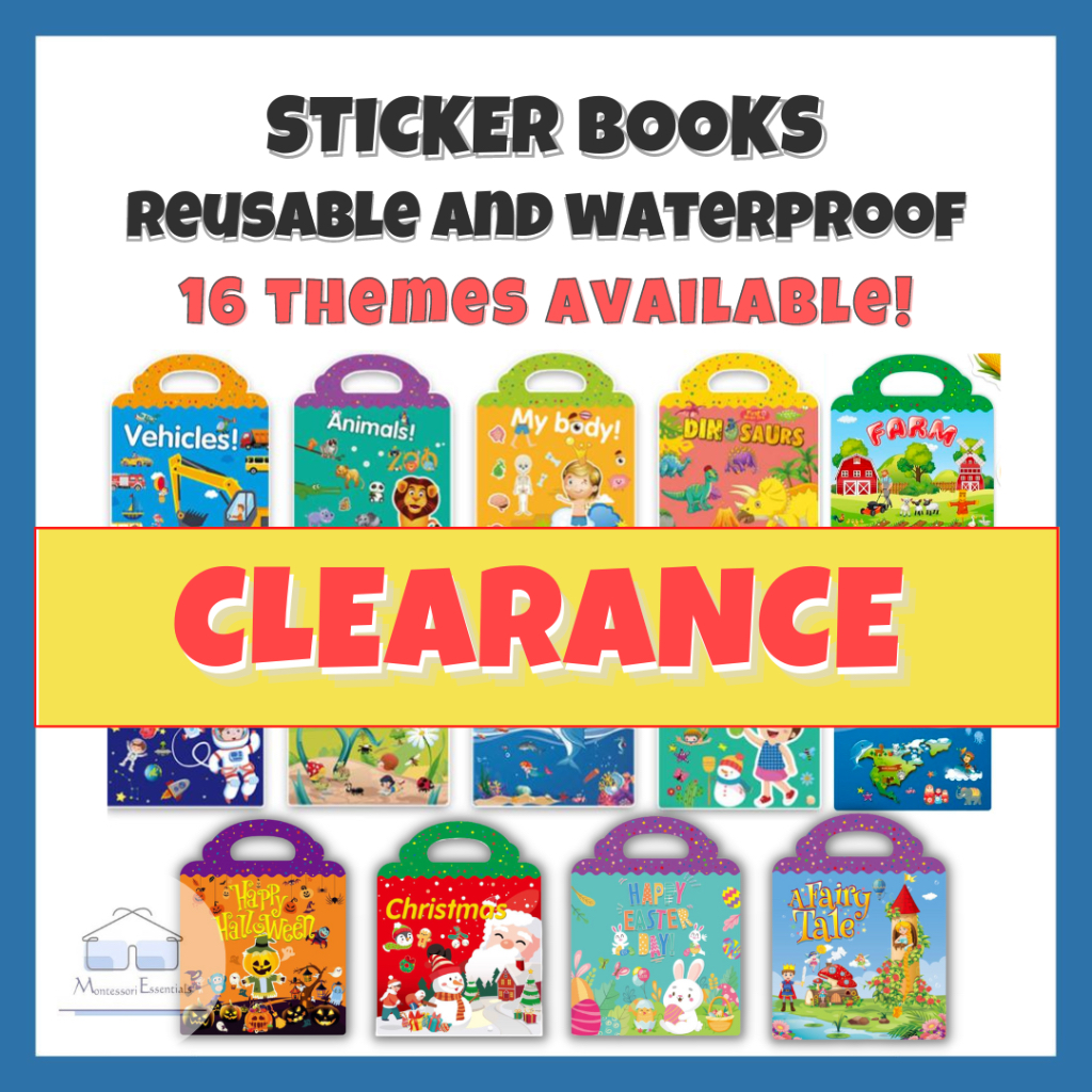 [CLEARANCE] Reusable First Sticker Books English Waterproof Reusable