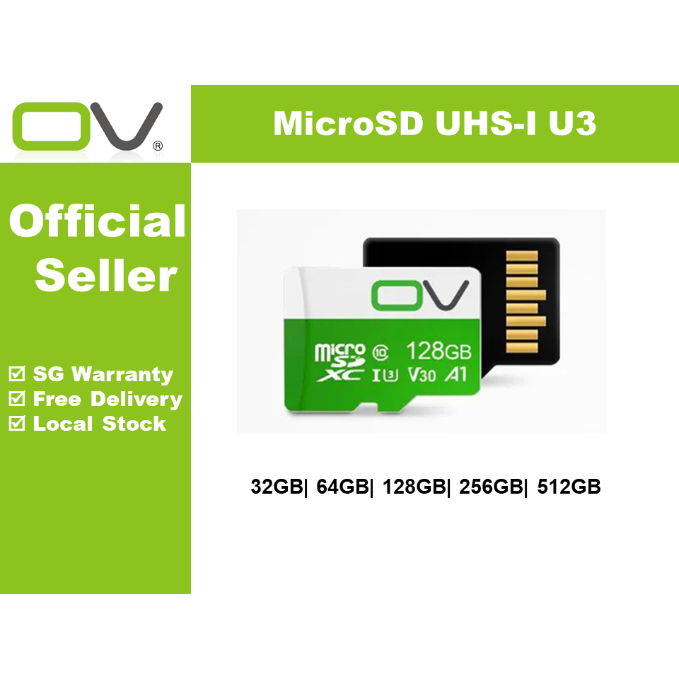 [SG Warranty] OV Micro SD Memory Card / Storage U3 V30 A1 90MB/s Speed